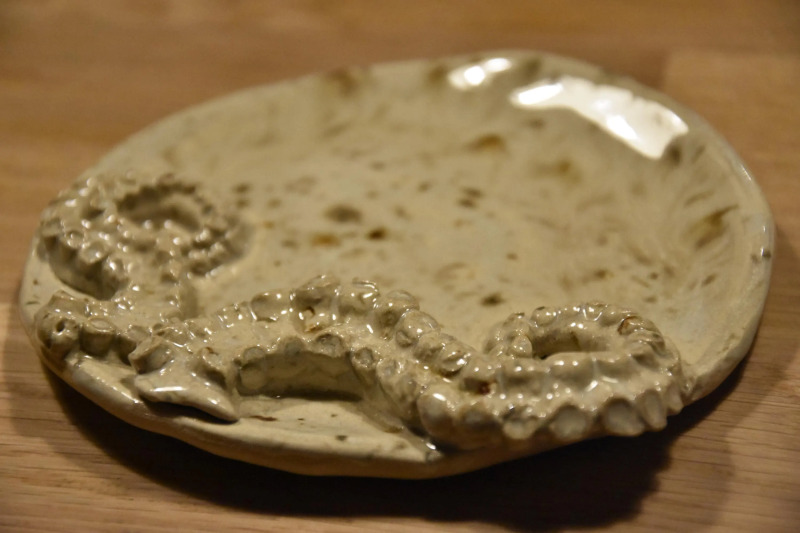 Ręcznie Malowany Talerzyk Ceramiczny - Ośmiornica Cthulhu, Pod Biżuterię