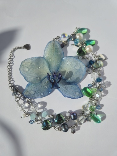 Blue Raindrop Necklace