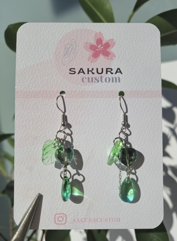 Green Drop Earrings