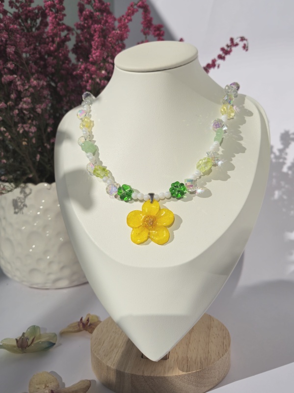 Yellow Flower Necklace