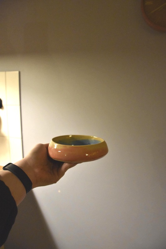 Ręcznie Malowany Półmisek Ceramiczny Ombre | Kolorowe Plamki 